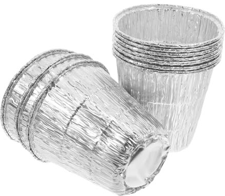 ROMISBABA 10pcs Outdoor Insulation Bucket Liners Aluminum Foil Grease Bucket Liners for Bbq Grill Smoker