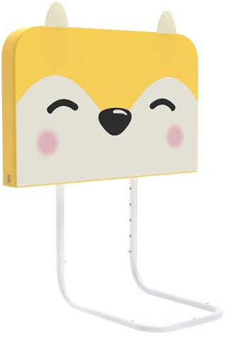 FIVMEN Rausfallschutz Bett 50 cm Bettgitter Rausfallschutz Bettschutzgitter Kinder 5-Loch Höhenverstellbar Bettkantenschutz Bettumrandung für Kinderbett Familienbett Elternbett, Fuchs