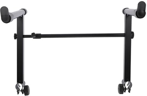 WEKADRIN Soporte para Teclado de Piano Eléctrico Estructura Doble de Hierro Resistente Antideslizante Altura para Teclados y Órganos Electrónicos