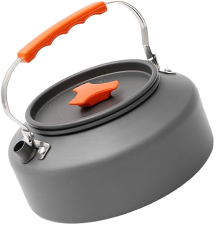 Xanorrg Théière Portative en Aluminium Thés De Camp Cafetières Randonnée en Plein Air Chaudières À Eau Bouilloire Camping Théières Chauffantes Chaudières Petit Remplacement Voyage Portable