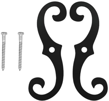 Xinsheinelry Confezione da 2 chiusure per persiane resistenti rivestite in hardware per una stabilità sicura della finestra esterna e decorazione gancio di stoccaggio hardware