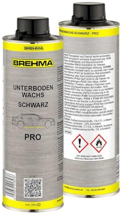 BREHMA 2X Unterbodenwachs PRO schwarz 1L Unterbodenschutz Wachs Wax UBS