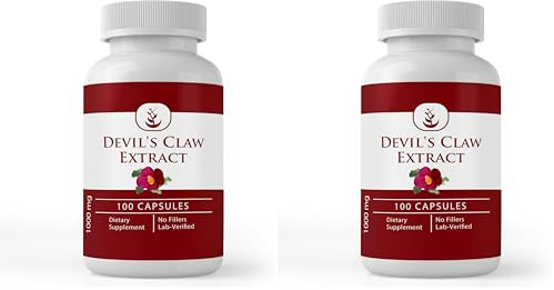 PURE ORIGINAL INGREDIENTS Devil's Claw Extract, (100 Capsules) Always Pure, No Additives Or Fillers, Lab Verified (Pack of 2)