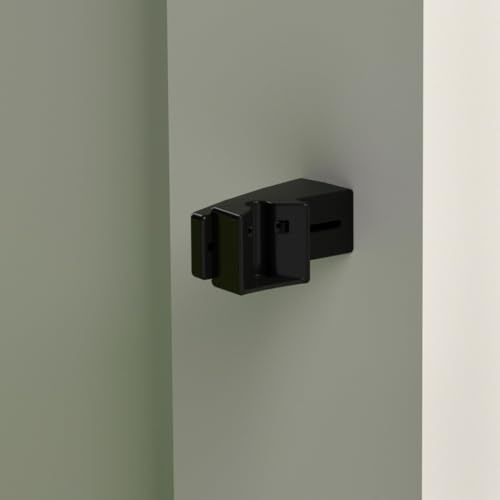 Boîtier V de réception en applique en Aluminium pour serrure de portail coulissant motorisé. - Noir Ral 9005