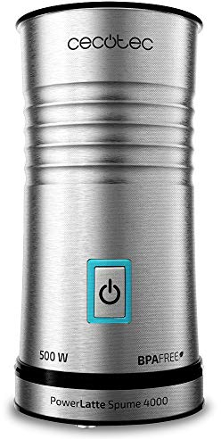 Cecotec Montalatte Power Latte Spume 4000. 500 W, capacità 115 ml, wireless, 3 modalità operative, tutti i tipi di latte, base antiscivolo a 360°