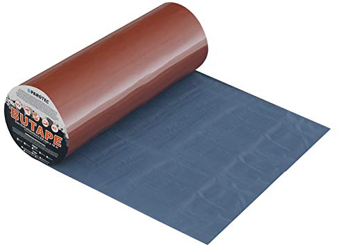 Parotec BuTape Aluminium Butylband – Alu-Dichtband für Dachreparatur – Wasserdicht, UV- & Witterungsbeständig, starke Haftung auf vielen Untergründen – 300 mm x 10 lfm – 7 Farben (Ziegelrot)