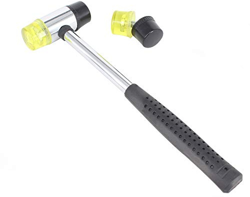 Small Rubber Mallet Hammer – 30 mm Lightweight Double-Sided Rubber and Plastic Head | Non-Slip Ergonomic Grip | Durable, Scratch-Free Tool for Jewelry Making & Repair, Delicate Craft, Furniture Setup