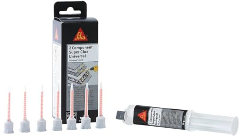 SIKA - Super colla bicomponente rapida - SikaFast 2590-10ml | Ricostruisce pezzi rotti e ripara ogni materiale in pochi minuti - Indurimento velocissimo per un fissaggio magico