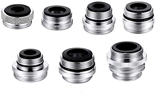 Lot de 7 adaptateurs pour aérateur de robinet de cuisine en laiton, adaptateurs femelle vers mâle pour tuyau d'arrosage, pulvérisateurs d'évier, filtres à eau