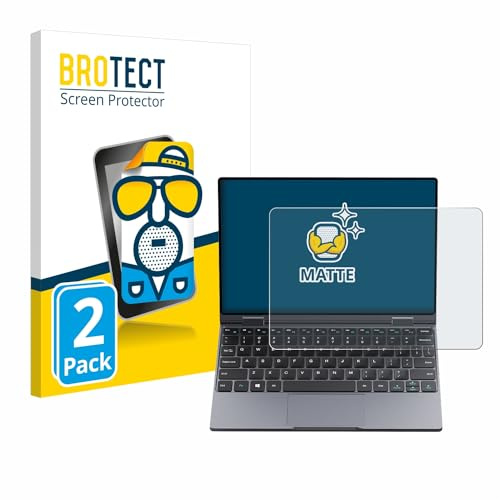BROTECT Schutzfolie für Chuwi MiniBook X | 2 Stück Entspiegelnder Displayschutz Made in Germany Matte Displayschutz-Folie Anti-Reflex Anti-Fingerprint Einfache Montage