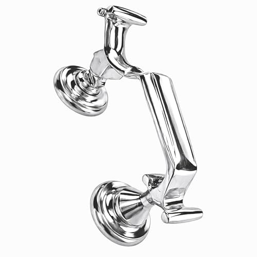 UAP Large Traditional Doctor Door Knocker, Screw fix, 190mm Tall (Polished Chrome)