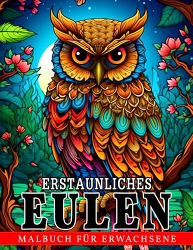 Erstaunliches Eulen-Malbuch für Erwachsene: 30 Eulenbilder zur Entspannung, Erkundung und Erstellung atemberaubender Kunstwerke - eine perfekte Sammlung!