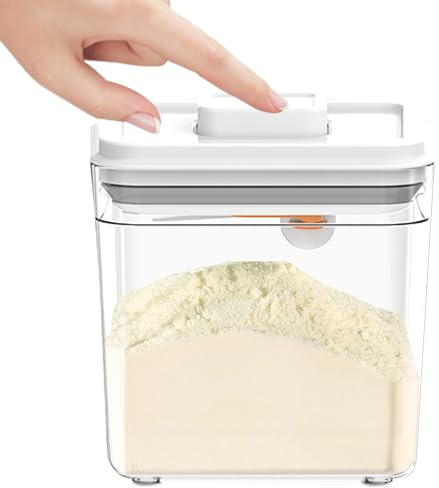 Conteneur Scellé pour lait Poudre, TOATELU 1700ML Conteneur Scellé pour lait Poudre Comprend cuillère,Distributeur Poudre Formule pour Le lait En Poudre, Les Collations et Les Céréales