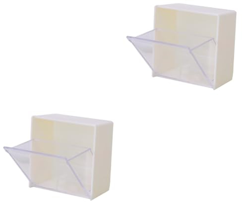 Alipis 2Er-Box Desktop-Aufbewahrungsbox Wattepadspender Schminkmatte für den Waschtisch Halter für Wattepads wandmontierter Wattepadhalter An der Wand montiert Halterung Wattestäbchen