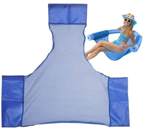 Schwebender Nudelstuhl, Pool Nudel Stuhl Netz 50x43cm, Schwimmbadstuhl, Sling Mesh Stuhl Zum Schwimmen, Pool Wasserstuhl Pool Liege Auftrieb Für Kinder Erwachsene (Schaumstäbchen Ist Nicht Enthalten)