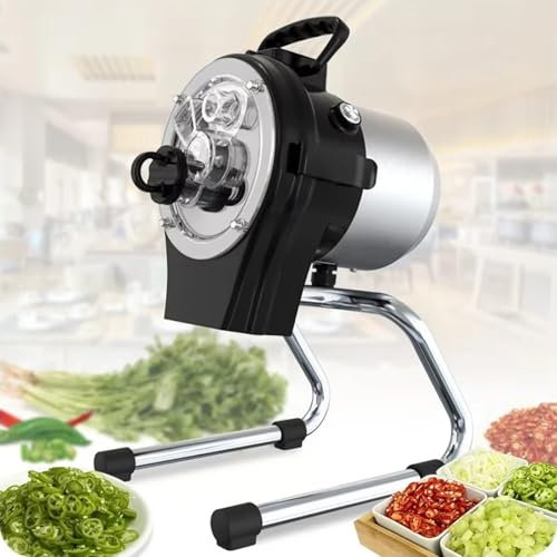 Robot Culinaire, Coupe-légumes Électrique Multifonctionnel Commercial, Hachoir À Légumes Portable Pour Poivre, Coriandre, Poireaux, Oignons, Épaisseur Réglable, Outils Et Gadgets De Cuisine