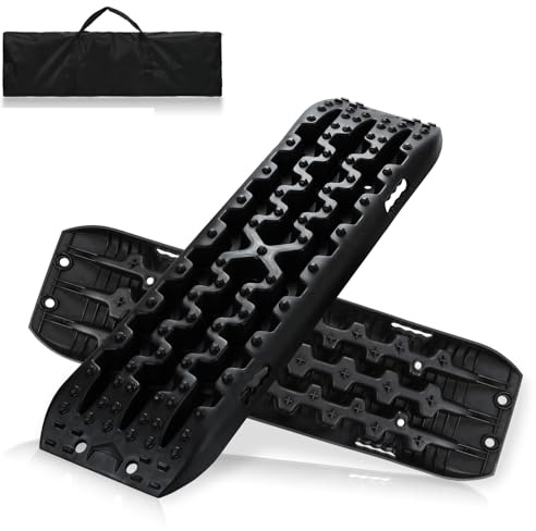 Peviasot Juego de 2 placas de arena para arranque, remolques, coches, camiones, remolques, caravanas, todoterrenos, 2 unidades de asistencia de arranque para autocaravana, parte inferior