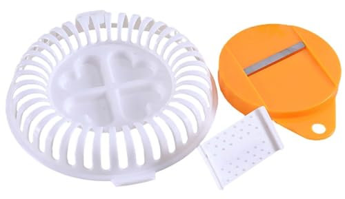 Juego de patatas fritas para microondas – Fácil de hacer patatas fritas, soporte para cocinar patatas fritas | Bandeja para patatas fritas con cortadora de patatas fritas para microondas y patatas