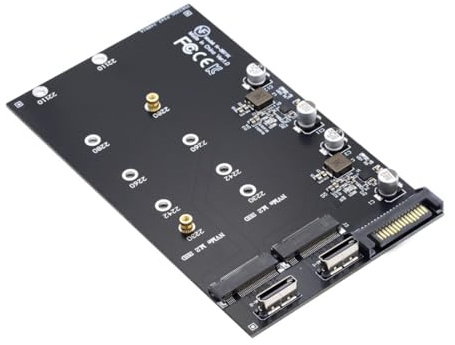 chenyang M.2 zu Oculink Adapter, PCIe NVME/AHCI SSD 2 zu 2 SFF-8611/8612 Adapter unterstützt 2230/2242/2280/22110mm