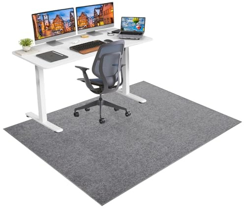 Alfombra Silla de Oficina, Alfombrilla Protectora Suelo Antideslizante 130 x 150 cm Alfombra Gaming Suelo Alfombra Silla Escritorio para Suelos Duros Protector Suelo Silla Ruedas, para Oficina Hogar