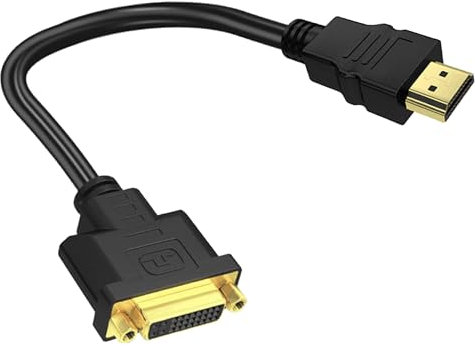 Bansusu 1 Pc DVI to HDMI Bi-Directional HDMI to DVI Cable High Speed Adapter Cable Support 1080P Full HD Adapter Compatible for Raspberry Pi Roku Xbox One PS4 PS3