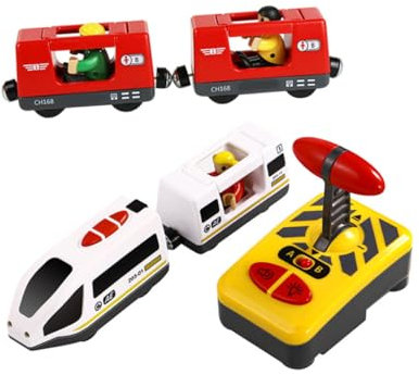 UPKOCH Treno Elettrico Giocattolo per Ragazzo Ragazza Motore Elettrico Trenino in Plastica Simulato Ornamento per Trenino da Interno Telecomandato