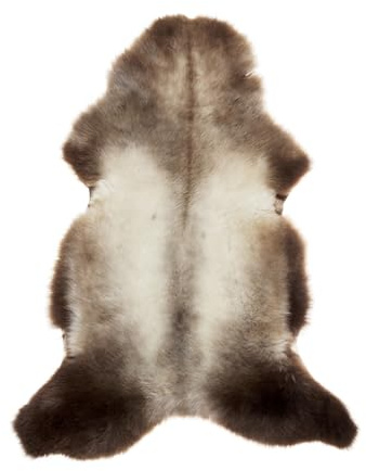 Vanuba - Tapis Naturel en véritable Peau de Mouton 80-100 cm, Doux et Chaud pour séjour, Descente de lit ou Coin Cosy - Confort et décoration chaleureuse