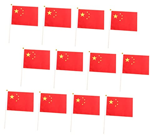 Milisten Drapeau Chinois Portable 50 Pcs Pour Événements Extérieurs 14x21 Cm En Polyester Pour Décoration De Jardin Fête Cérémonie Et Résistant