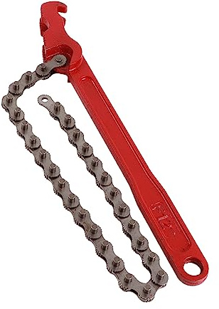 WIHFHGZ Ketten Ölfilterschlüssel, Metall, Universell Passend, Ratschen - Ketten Abnehmwerkzeug - Ergonomisches Design, Hohe Haltbarkeit, Für Enge Räume und Ölfilterwechsel