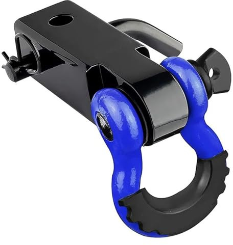 Genérico Receptor Enganche Remolque De 2 De 35 000 Libras Y 16 Toneladas con Pasador De Tornillo De 5/8 Y Grillete De 3/4(Azul)