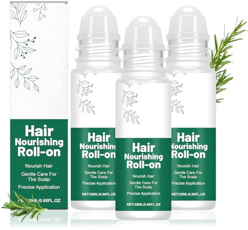 Rosmarin Haarwachstum Serum Roll On 20ml x 3, Haarserum für Haarwachstum, Beruhigt die Kopfhaut, Pflegt die Haarwurzeln, Haarausfall Reduzieren, Haarwuchsserum für Männer und Frauen