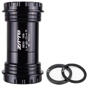 DHJKFU BB30 Press-Fit Innenlager 24/DUB/30 68–73 mm BB Innenlager Keramiklager Gewinde Innenlager(BB30-DUB Threaded Press-Fit Black)