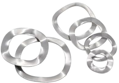Rondella ondulata, Rondella elastica a tre onde in acciaio inossidabile 304, tipo M12*18 * 0,3, rondella a cresta ondulata