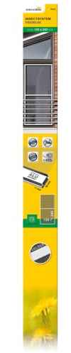 Schellenberg 70044 Fliegengitter Fenster bodentief Premium, Insektenschutz Fenster mit Rahmen aus Aluminium, 120 x 240 cm, Weiß