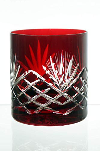JUL Set di 6 bicchieri da whisky colorati in cristallo da 350 ml