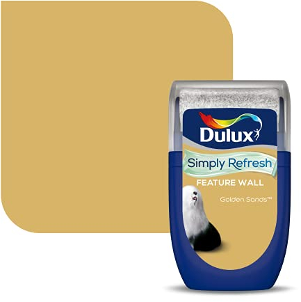 Dulux Simply Refresh Feature Wall Matt Emulsion Paint - Golden Sands - 30ML, Tester, 5569264