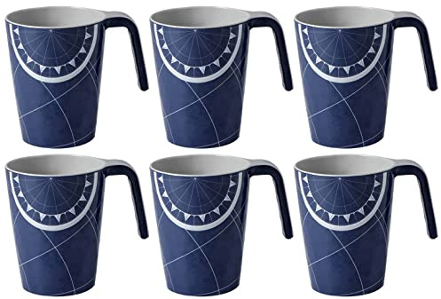 Marine Business Tazza da caffè, tazza da caffè, tazza in melamina, Pacific, set da 6 pezzi