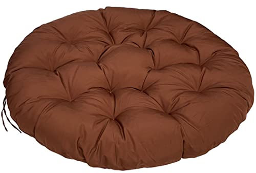 ZTGL Kissen für Hängesessel, Indoor & Outdoor Hängestuhl - Runde Sitzkissen 40-180cm - Kissen für Hängeschaukel Ersatzpolster für Rattan Papasansessel Wasserdicht,Gelb,90x90cm