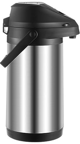 RUTAVM Stainless Steel Thermal Coffee Carafe Thermos, Thermal Insulated Carafes Kettle For Easy Handle & Travel Thermal Stainless Steel Double Walled Insulated Carafe,4L