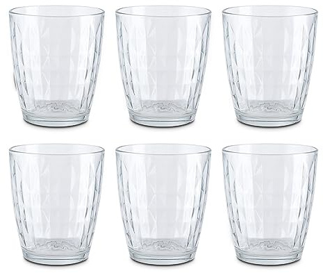 Peill+Putzler Germany 6er Set Trinkgläser, 340 ml Volumen, klare Trinkbecher, Wassergläser, Coctailgläser, spühlmaschinengeeignet & pflegeleicht