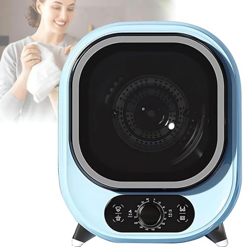 DPQYJPP Petit sèche-Linge, sèche-Linge Portable condensateur, sèche-Linge ventilé 5 kg, pour Une Utilisation sur Un comptoir ou au Mur, Compact, Mini essoreuse, capacité Charge 0,8 kg,Blue