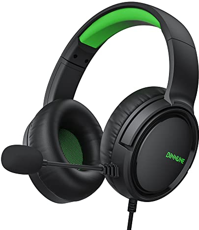 BINNUNE Xbox Headset, Gaming Headset mit Mikrofon für Xbox Series X|S Xbox One PS4 PS5 PC Switch, Gaming Kopfhörer mit Kabel und Mikrofon Noise Cancelling Headset Xbox, Grün