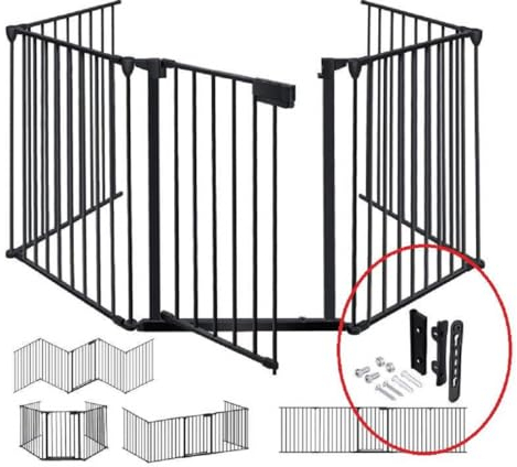 Powerweld Kaminschutzgitter Ofenschutzgitter Absperrgitter Baby Tür von 300 bis 420cm (300cm 5-Teilig)