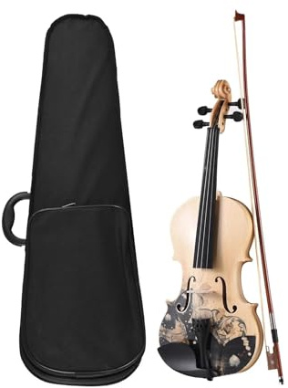 Violine Set 4/4 Akustische Violine Linde Topboard Seite Zurück Bord Ahorn Scroll Mit Tragetasche Bogen 1/2 Violine Für Anfänger (Color : 4/4)