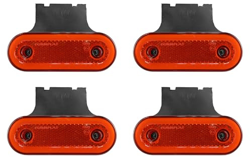 4 STK. Seitenmarkierungsleuchten LED Neon Gelb Begrenzungsleuchten Wohnmobil Anhänger LKW PKW E9 12-24V