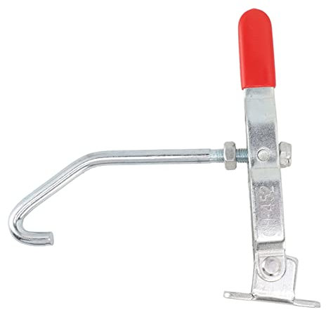 OUCRIY Abrazadera de Palanca con Gancho en J GH 452, Pestillo de Liberación Rápida Ajustable, Abrazadera de Pestillo de Palanca Resistente para Puerta, Caja, Tapa para Ahumador de