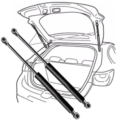 HZEXTKWD 2 Stück Auto Kofferraum Gasfeder Für Peugeot 206/206+ Hatchback 1998-2012(OEM:51023704)-51cm, Stoßdämpfer Hydraulische Stange Heckklappe Kompressionsfeder Streben Heber DäMpfer