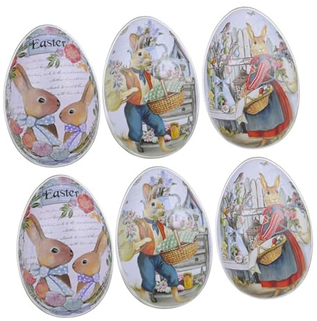 DIYEAH 6 Stücke Ostern Themed Candy Boxen Streiche Fall Eisen Handwerk Box Festival Decor Für Ostern
