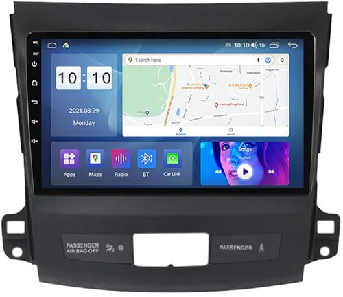 Generico Android 12.0 Touchscreen Autoradio 2 DIN per P-Eugeot 4007 2007-2013 Navigazione GPS Satellitare 9'' Touchscreen unità Principale Lettore Multimediale Ricevitore FM BT con 4G 5G WiFi SWC DSP
