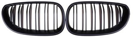 Viviance Auto Frontstoßstange Kühlergrill Gitter kompatibel mit BMW E60 E61 5er 2003-2009 - Mattschwarz